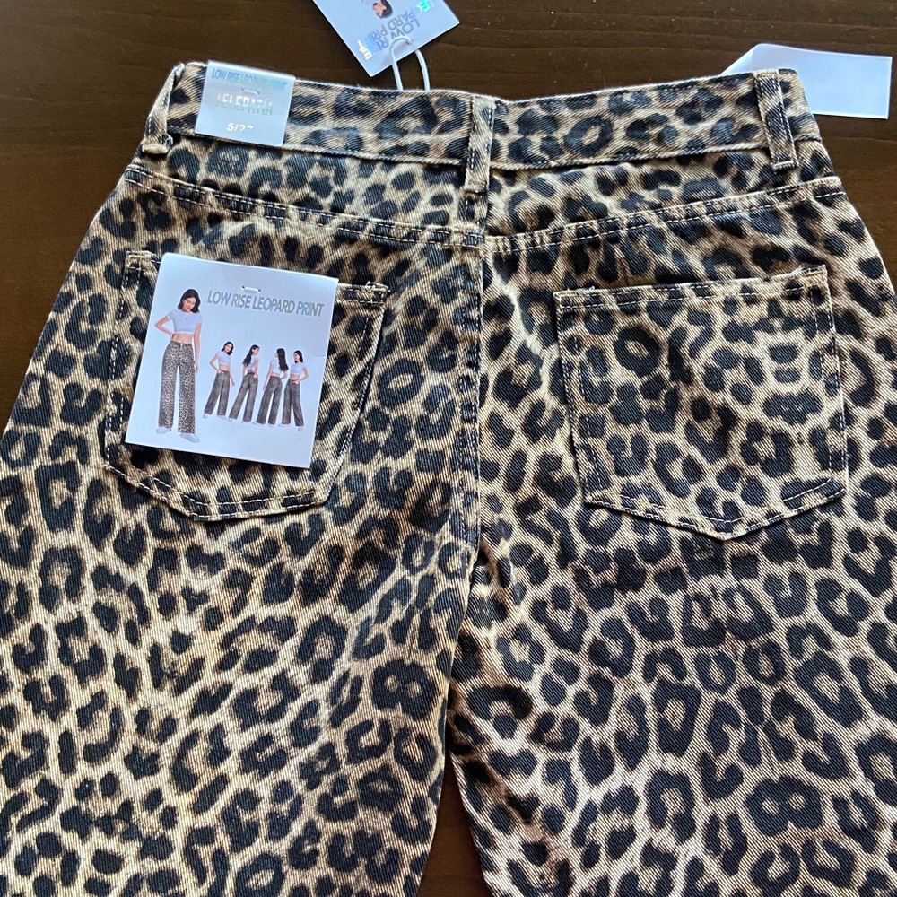 Telepatia Leopard Print Wide-Leg Pants, size 5/27. New with tags! Super cute! - Picture 9 of 14